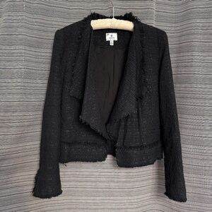 NWT Susina Black Wool Tweed Jacket Size Large